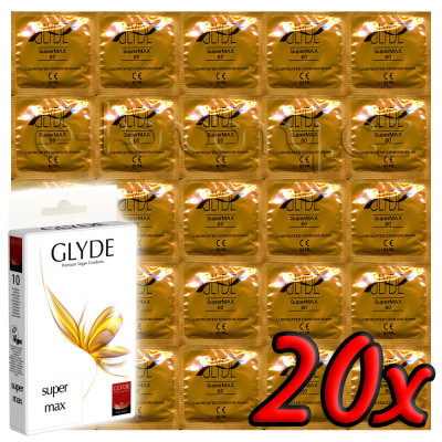 Glyde Super Max - Premium Vegan Condoms 20 pack