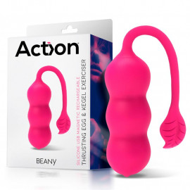 Action Beany Vibrating Egg and Kegel Exerciser Pink