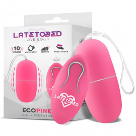 LateToBed Ecopink Vibrating Egg with Remote Control Pink