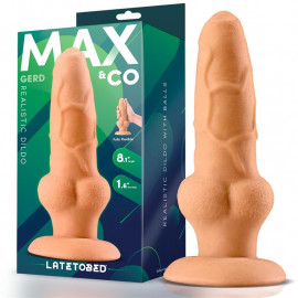 Max & Co Gerd Realistic Dildo with Testicles 8.1" Flesh