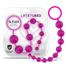 LateToBed G.Flex Bendable Thai Anal Beads Pink