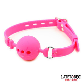 LateToBed BDSM Line Silicone Breathable Ball Gag Size S Ball 4cm Pink