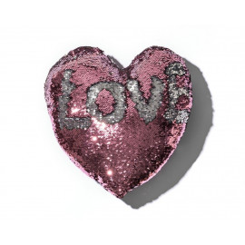 Pillow with Sequins Heart