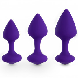 FeelzToys Bibi Butt Plug Set 3 pack Purple