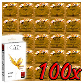 Glyde Super Max - Premium Vegan Condoms 100 pack