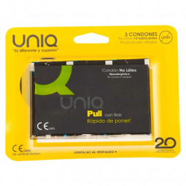 Uniq Pull Condoms with Straps No Latex 3 pack