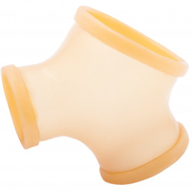 Toylie Latex Sleeve with Penis and Testicle Ring Gil Semitransparent