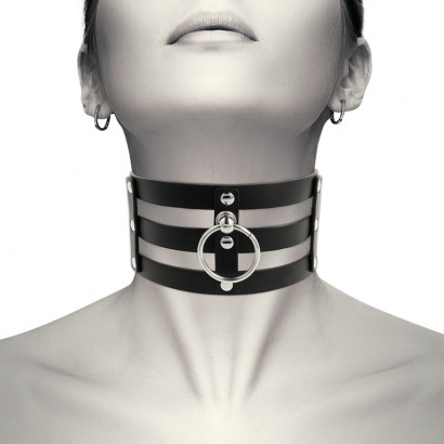Coquette Hand Crafted Choker Fetish Ring 229294 Black