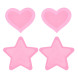 Peekaboos Premium Pasties Hot Pink Glow In The Dark Hearts and Stars