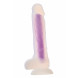 Dream Toys Radiant Soft Silicone Glow in the Dark Dildo Medium Purple