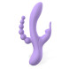 Engily Ross Lindsay Liquid Silicone Flexible 2 Motors Vibe with Anal Chain Lila