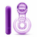 Blush Play with Me Lick It Vibrating Double Strap Cock Ring Purple