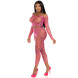 Leg Avenue Net Crop Top & Footless Tights 89325 Pink