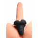 Trinity Vibes 10X Silicone Cock & Ball Ring with Taint Stim & Remote Control Black