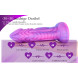 HiSmith HSA99 Dream Sky Monster Series Curved Giant Suction Dildo with Vibrations 20.3cm Pink-Purple