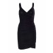 Leg Avenue Velvet Faux Wrap Mini Dress LO86113 Black