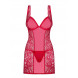 Obsessive Rougebelle Chemise & Thong Red