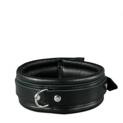 Kiotos Leather Collar - Kožený obojek Černá 5cm