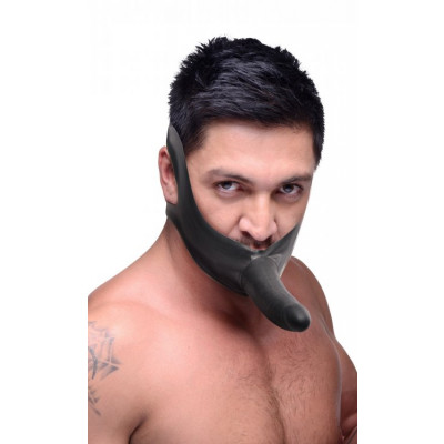 Master Series Face Fuck Strap On Mouth Gag Black