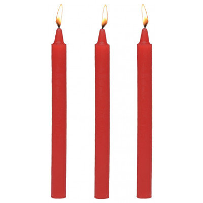 Master Series Fire Sticks Fetish Drip Candles Set of 3 Red