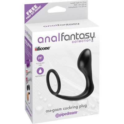 Anal Fantasy Ass-Gasm Cockring Plug - Anální kolík s erekčním kroužkem