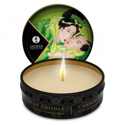 Shunga Libido Massage Candle Exotic Green Tea - masážní svíčka 30ml