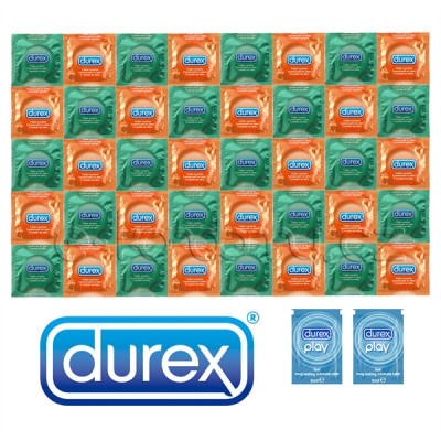 Balíček Durex Orange Apple - 40 kondomů + 2x lubrikační gel Pasante