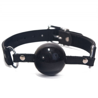 Devil Sticks Silicone Ball Gag - Silikonový roubík s koženým remínkem Černá