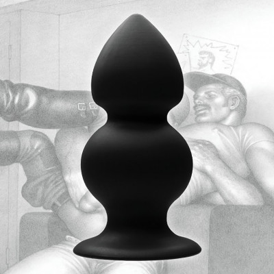 Tom of Finland Weighted Silicone Anal Plug-Black