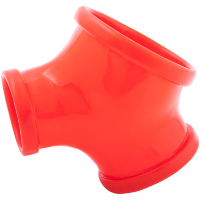 Toylie Latex Sleeve with Penis and Testicle Ring Gil Red