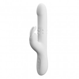 Pretty Love Reese Vibrator with Rotating Beads and Thrusting White