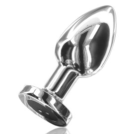ToyJoy Buttocks The Glider Vibrating Metal Buttplug Large Silver