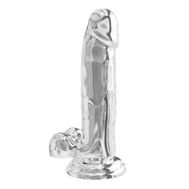 ToyJoy Get Real Clear Dildo with Balls 7 Inch