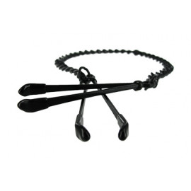 Master Series Black Nipple Tweezer Clamps - Svorky na bradavky Černá