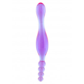 Seven Creations Smoothy Prober Clear Lavender - Dildo dvojité Unisex 20cm