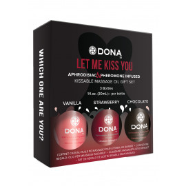 Dona Let Me Kiss You Massage Giftset - Dárková sada masažních olejů 3ks