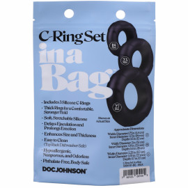 Doc Johnson in a Bag C-Ring Set Black