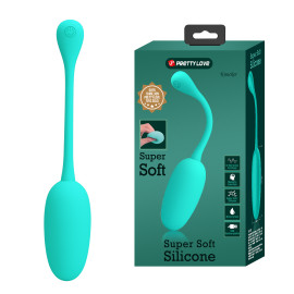 Pretty Love Knucker Super Soft Silicone Vibration Egg Aqua Green