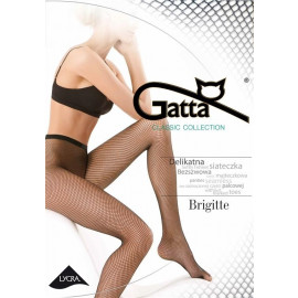 Gatta Brigitte - Síťované punčochové kalhoty Nero Černá
