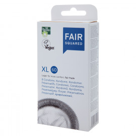 Fair Squared XL 60 - Fair Trade Vegan Condoms 8 pack