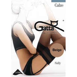 Gatta Sally - Punčochy na podvazkový pás Beige