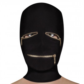Ouch! Extreme Zipper Mask with Eye and Mouth Zipper - Maska na obličej