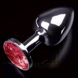 Dolce Piccante Jewellery Small Silver Ruby - Anální šperk s červený kamenem