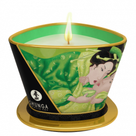 Shunga Libido Massage Candle Exotic Green Tea - masážní svíčka 170ml