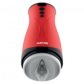 Jamyjob Dameron Suction & Vibration Masturbator Red