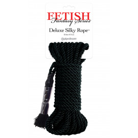 Fetish Fantasy Deluxe Silky Rope - Luxusní bondážní lano Černá