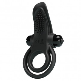 Pretty Love Vibrant Penis Ring Silicone 10 Functions Black