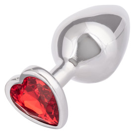 California Exotics Jewel Heart Plug Large Ruby