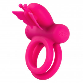 California Exotics Butterfly Dual Ring Pink