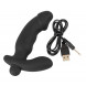 Anos Cock Shaped Butt Plug with Vibration Black